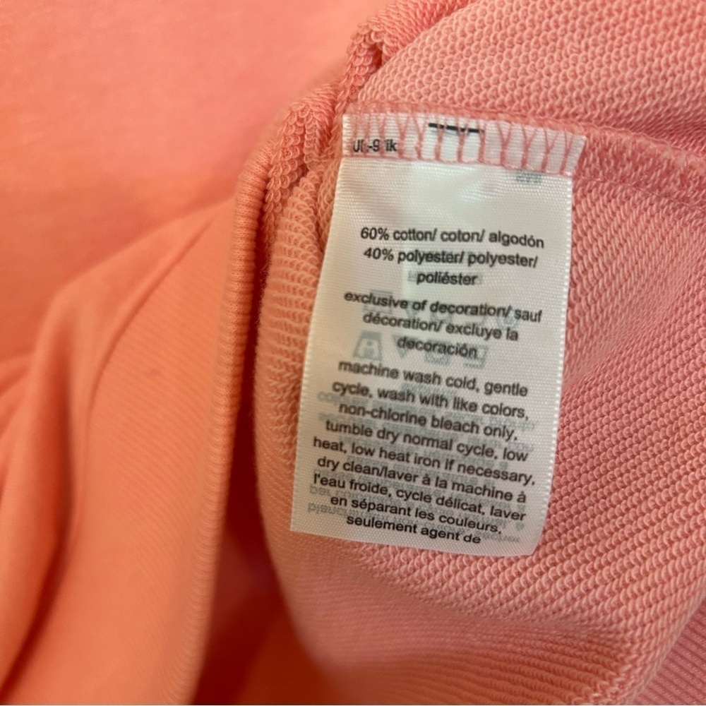 Tommy Hilfiger Lace-Trimmed Long Sleeve Crewneck Sweatshirt in Pink Size XS - Picture 6 of 7